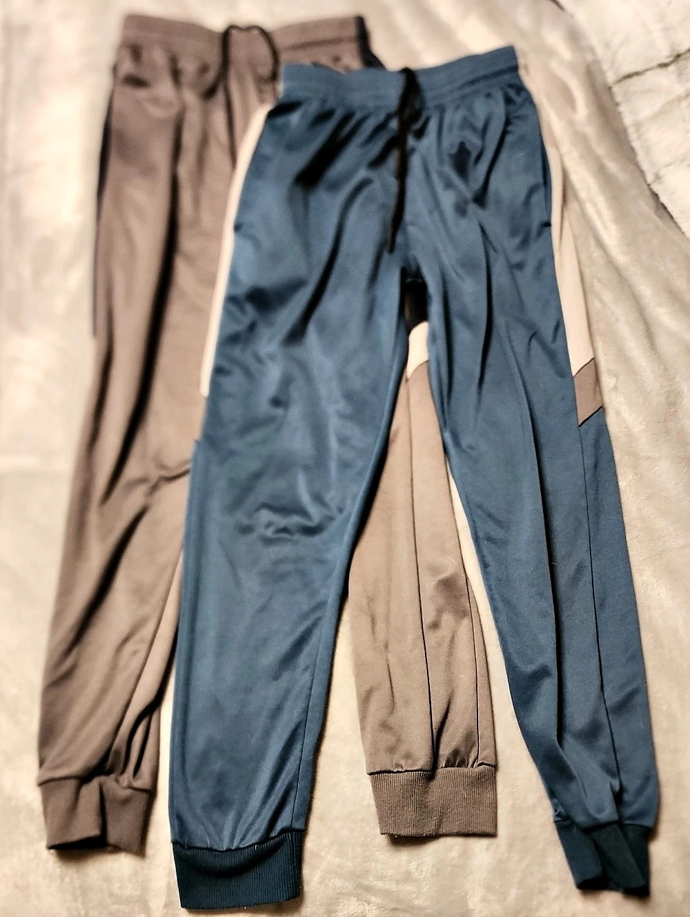 Real Essentials Blue & Brown Jogger Pants - 2 Pair Size Medium